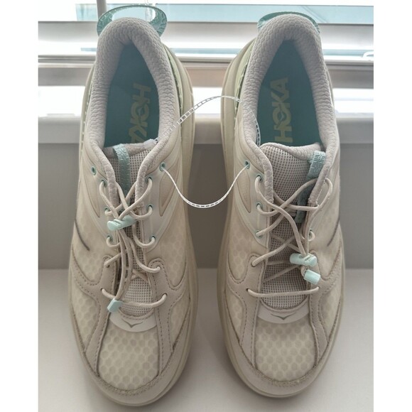 HOKA U Bondi B3 Oat Milk W 14/M 13 Sneaker Cushioned Mesh Activewear Casual Run - Picture 6 of 12